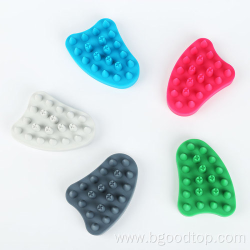 Multi-color silicone shampoo comb